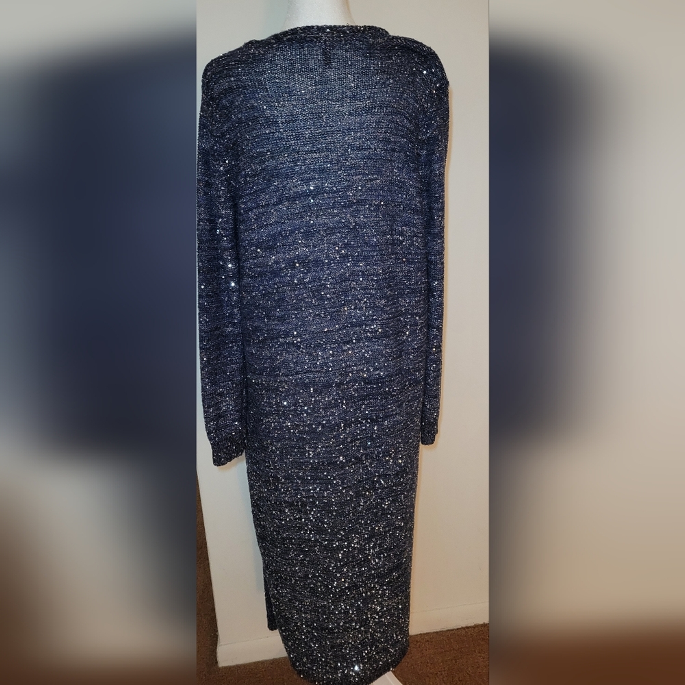 White House Black Market Sequin Duster Cardigan M ❤️🔥❤️🔥 - Picture 9 of 9